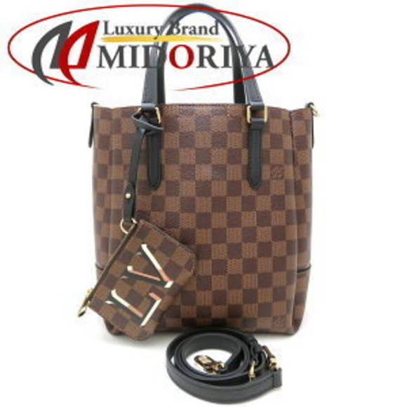 Louis Vuitton Damier Belmont NV Handbag Ebene Brown Noir Black - Picture 1 of 9